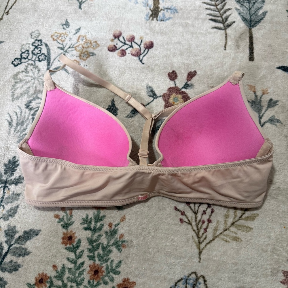 PINK Victoria's Secret Light Beige Bra wear everywhere push up 34B - Picture 2 of 4